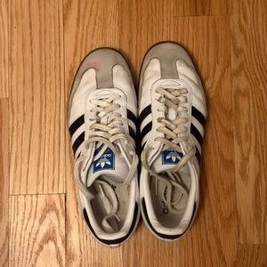 Adidas Sambas White and Black Striped Women’s Trainers
